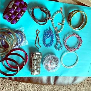 Bangle, Bracelet, and Cuff Bundle. 19 Pieces.
